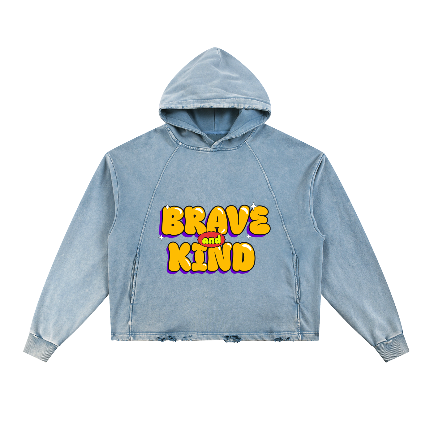 No Limits™ Special Series Brave & Kind Denim Hoodie  - 340 GSM = 10 oz