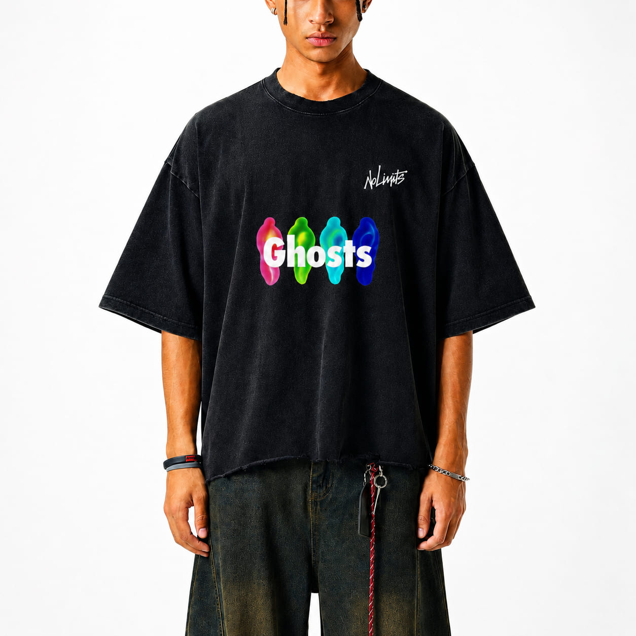 No Limits™ Special Series Ghost-Denim Signature T-Shirt • 340 GSM (10 oz)
