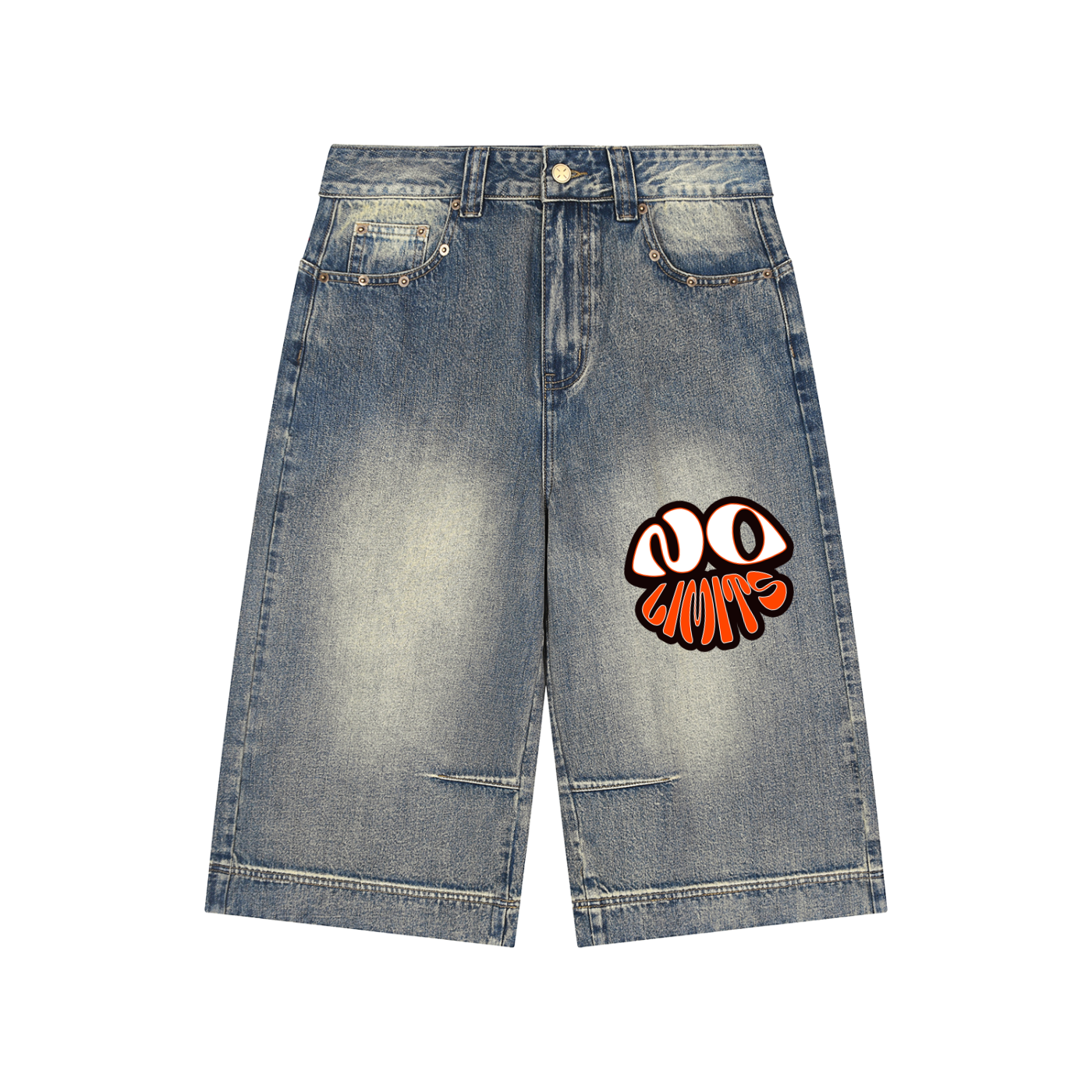 No Limits™ Special Series Vinatage-Wash Denim Shorts - 385 GSM  (11.4 oz)