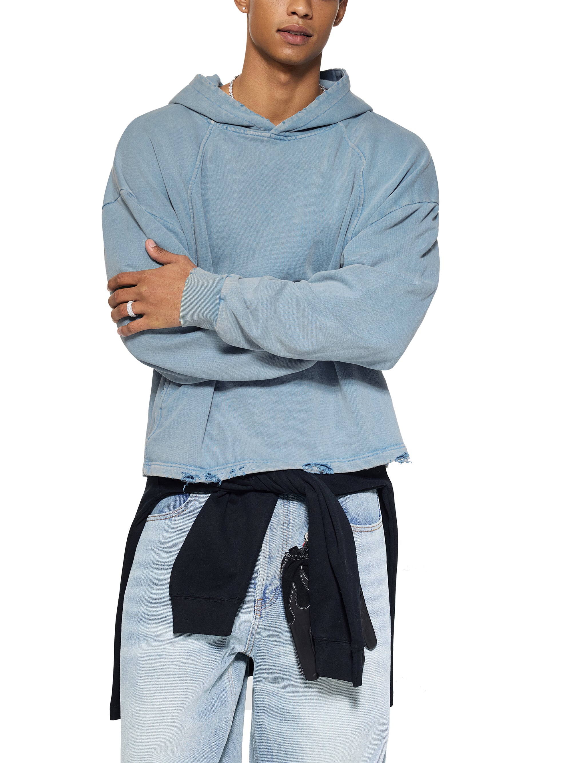 No Limits™ Special Series Brave & Kind Denim Hoodie  - 340 GSM = 10 oz