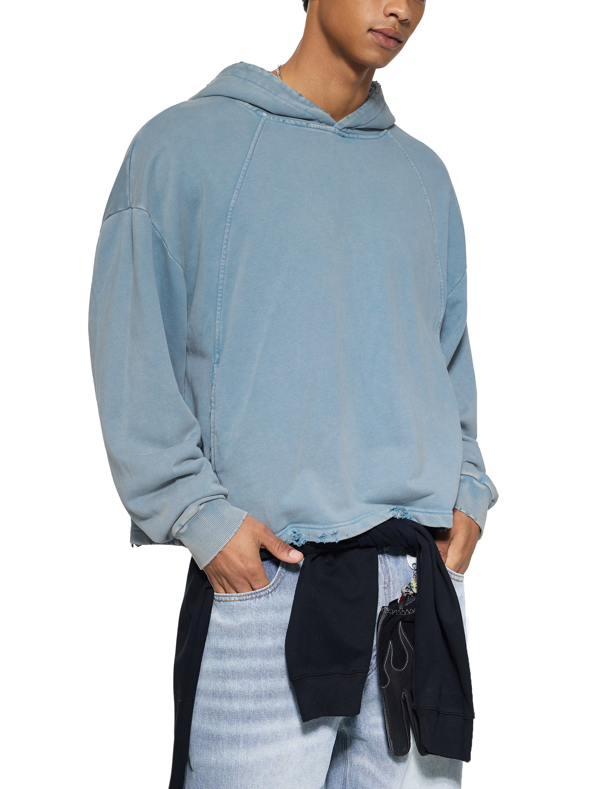 No Limits™ Special Series Brave & Kind Denim Hoodie  - 340 GSM = 10 oz