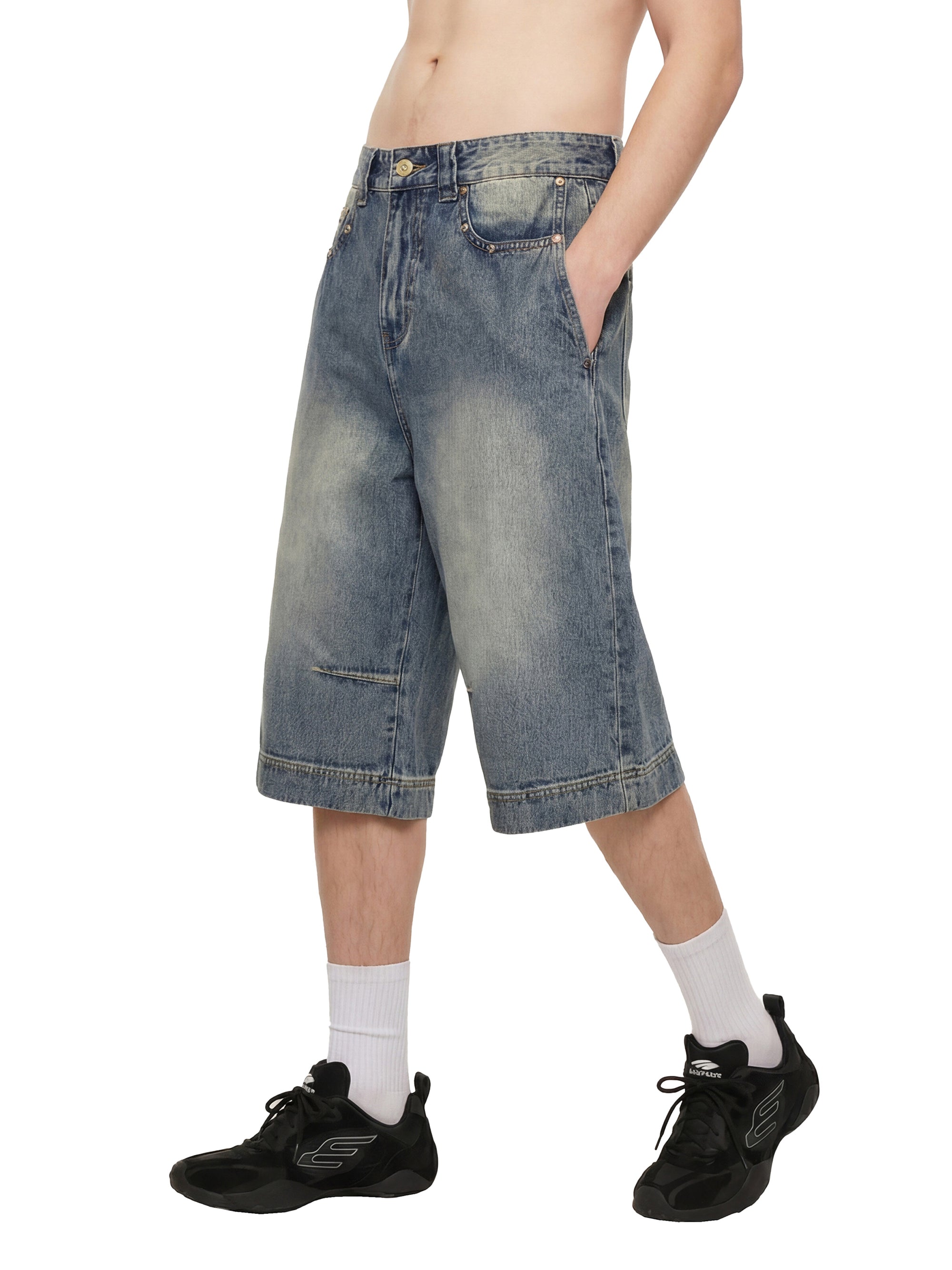 No Limits™ Special Series Vinatage-Wash Denim Shorts - 385 GSM  (11.4 oz)