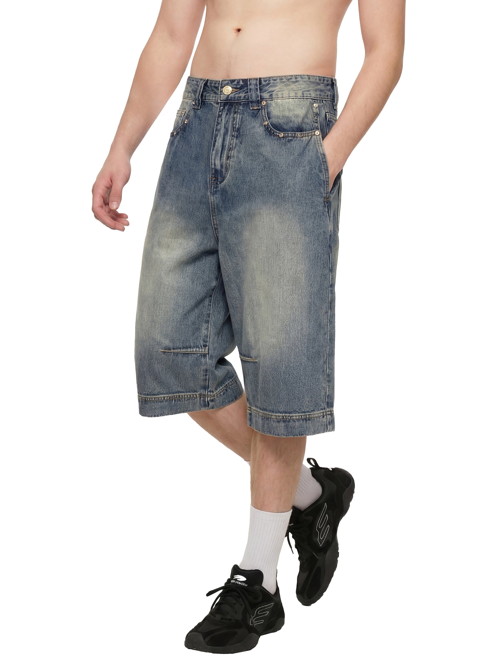 No Limits™ Special Series Vinatage-Wash Denim Shorts - 385 GSM  (11.4 oz)