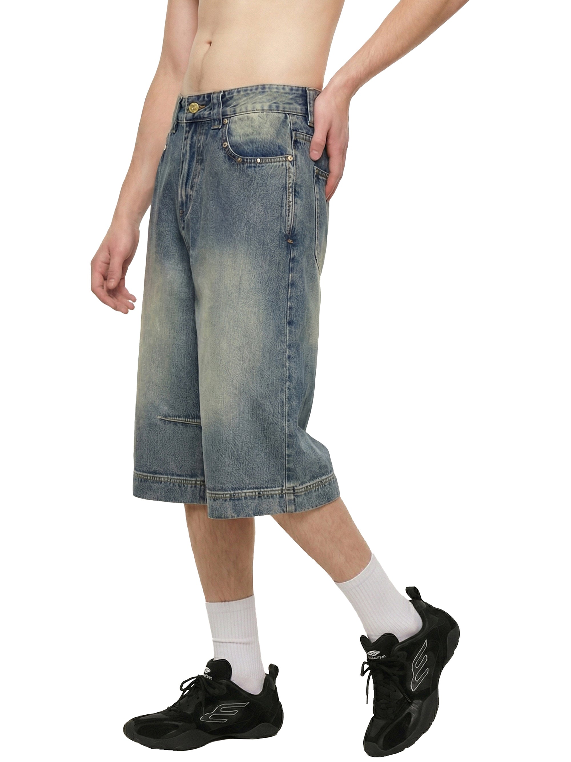 No Limits™ Special Series Vinatage-Wash Denim Shorts - 385 GSM  (11.4 oz)